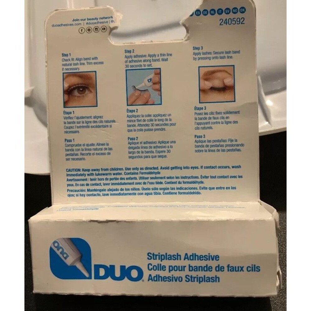 DUO STRIPLASH WHITE CLEAR 240592 .25 OZ MADE IN USA